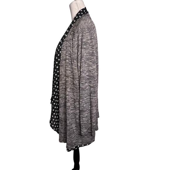 Avenue, Womans 22/24 Scarf Collar Open Gypsy Goth Y2K Sweater Knit Cardigan - Picture 4 of 7